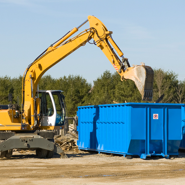 what size residential dumpster rentals are available in Monroe County Michigan